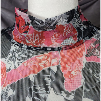 Harley Quinn x Smak Parlour Semi Sheer Crop Top Size 1X
