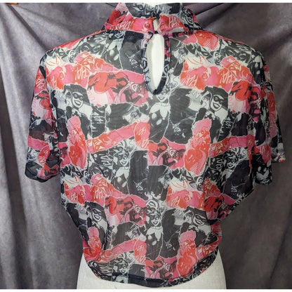 Harley Quinn x Smak Parlour Semi Sheer Crop Top Size 1X