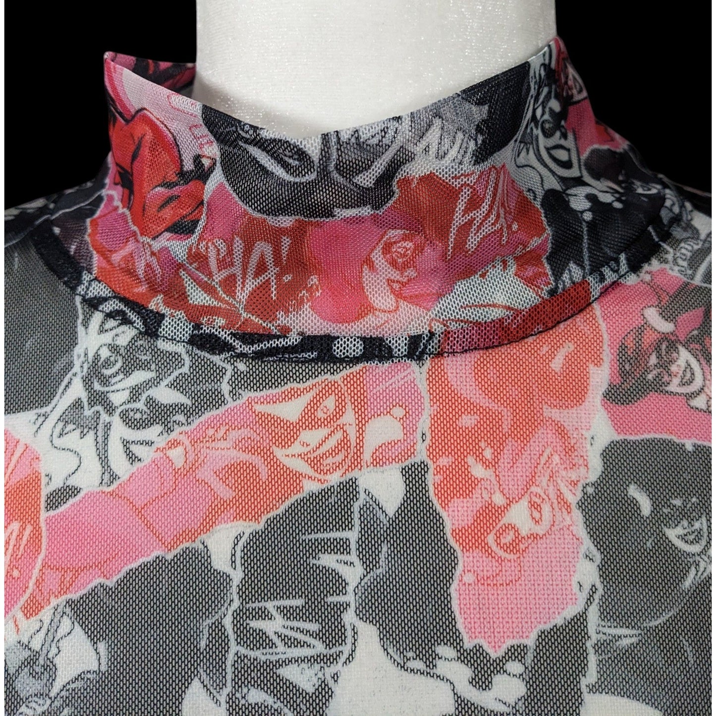 Harley Quinn x Smak Parlour Semi Sheer Crop Top Size 1X