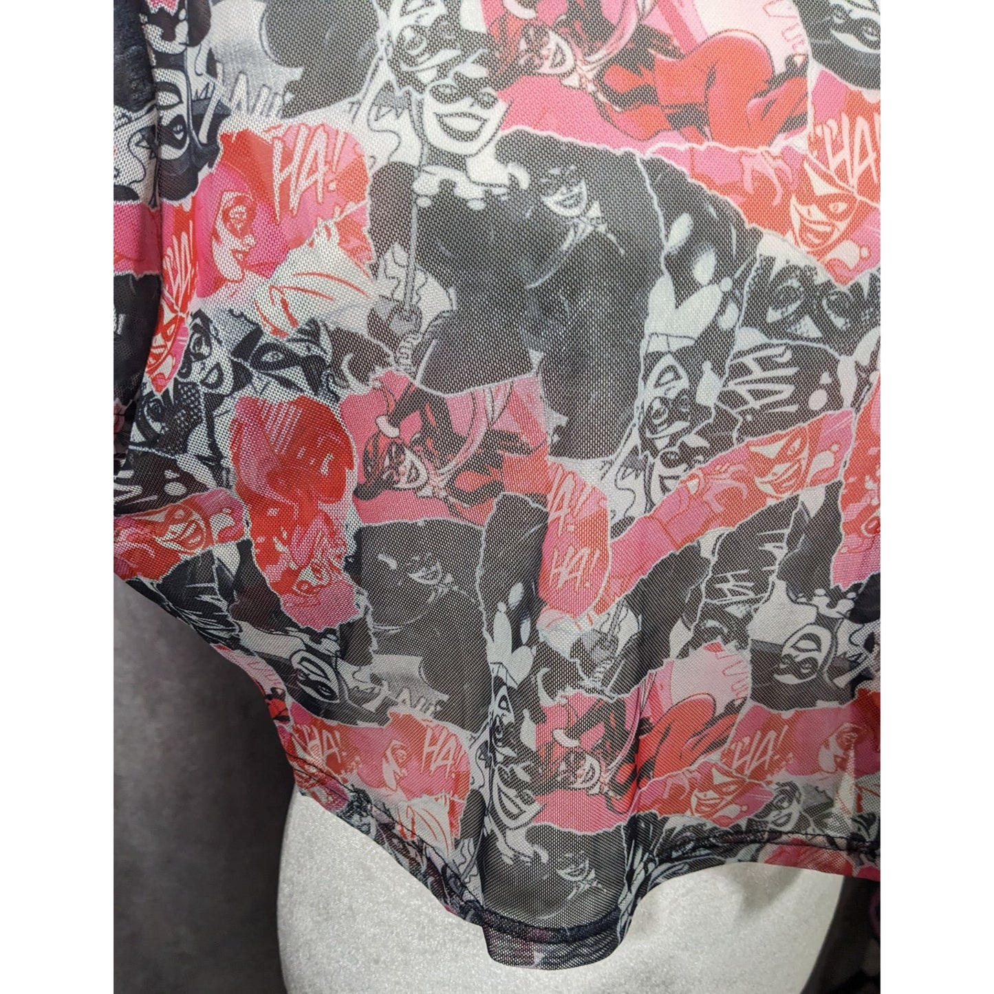 Harley Quinn x Smak Parlour Semi Sheer Crop Top Size 1X