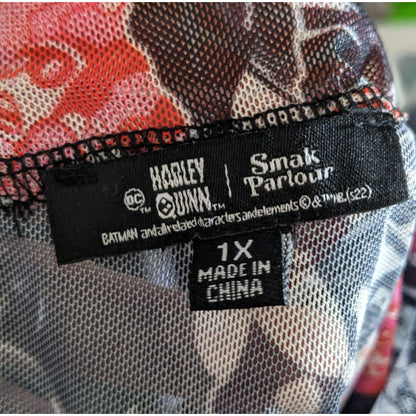 Harley Quinn x Smak Parlour Semi Sheer Crop Top Size 1X