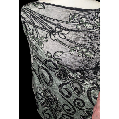 Whimsygoth Floral Scroll Burnout Multi-Way Scarf