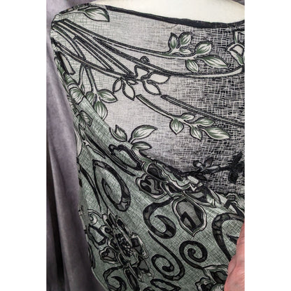 Whimsygoth Floral Scroll Burnout Multi-Way Scarf