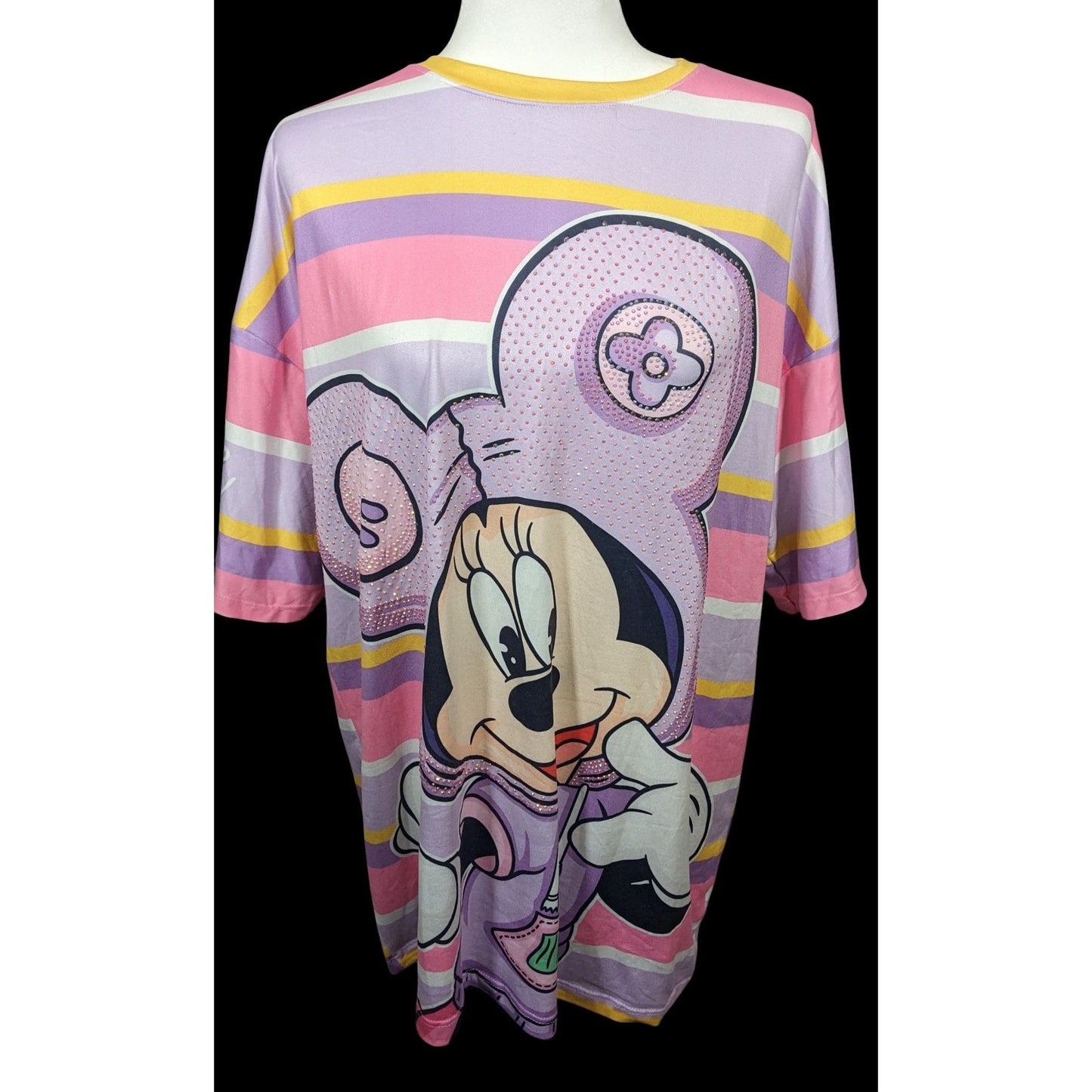 Hollywood Fashion Pastel Rhinestone Minnie And Daisy Shirt