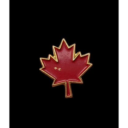 Canada Maple Leaf Enamel Lapel Pin Red Gold Tone Patriotic Travel Souvenir