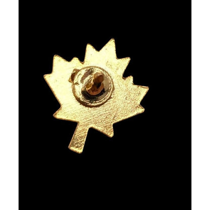 Canada Maple Leaf Enamel Lapel Pin Red Gold Tone Patriotic Travel Souvenir