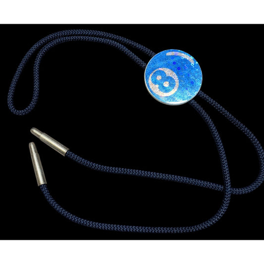 Vintage Handmade Holographic Bolo Tie With Pog Slammer