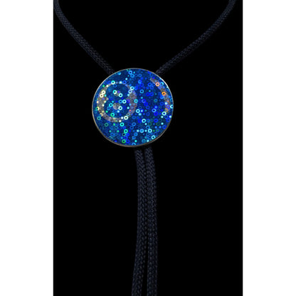 Vintage Handmade Holographic Bolo Tie With Pog Slammer