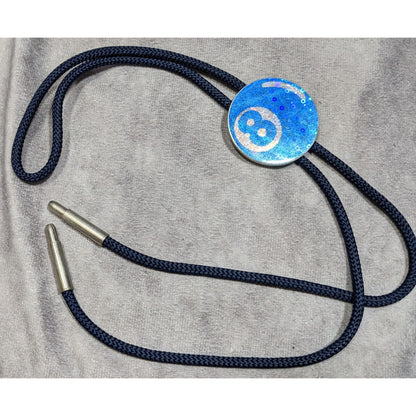 Vintage Handmade Holographic Bolo Tie With Pog Slammer