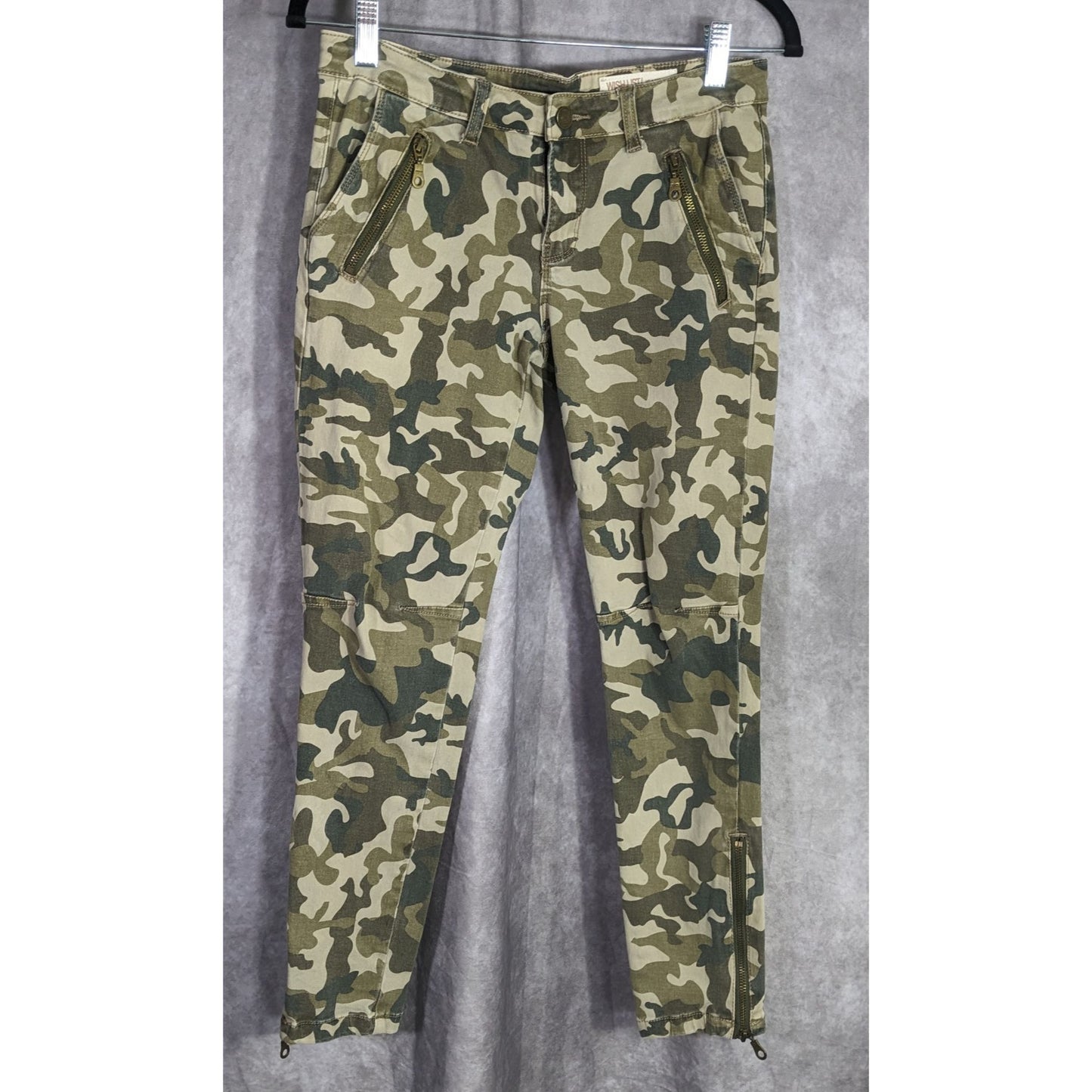 Wishlist Camo Skinny Jeans With Zippers