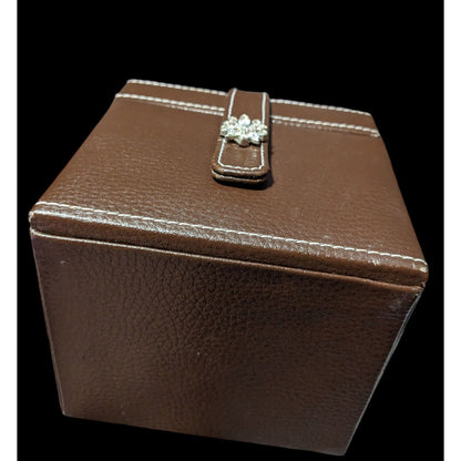 Brown And Black Faux Leather Jewelry Travel Case