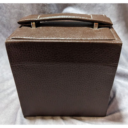 Brown And Black Faux Leather Jewelry Travel Case