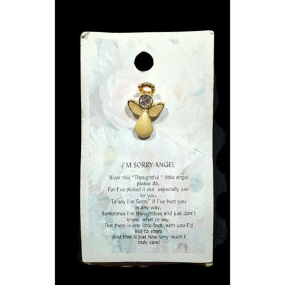 Vintage 90s I'm Sorry Angel Lapel Pin By The Cat's Meow