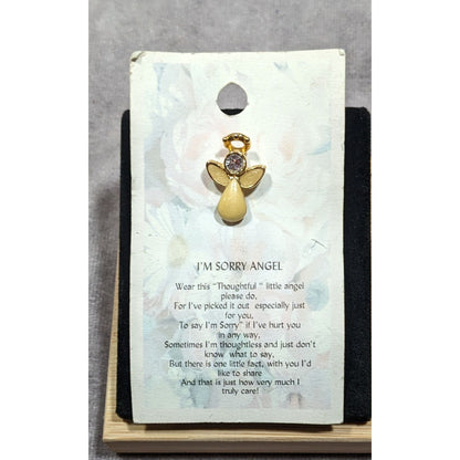 Vintage 90s I'm Sorry Angel Lapel Pin By The Cat's Meow