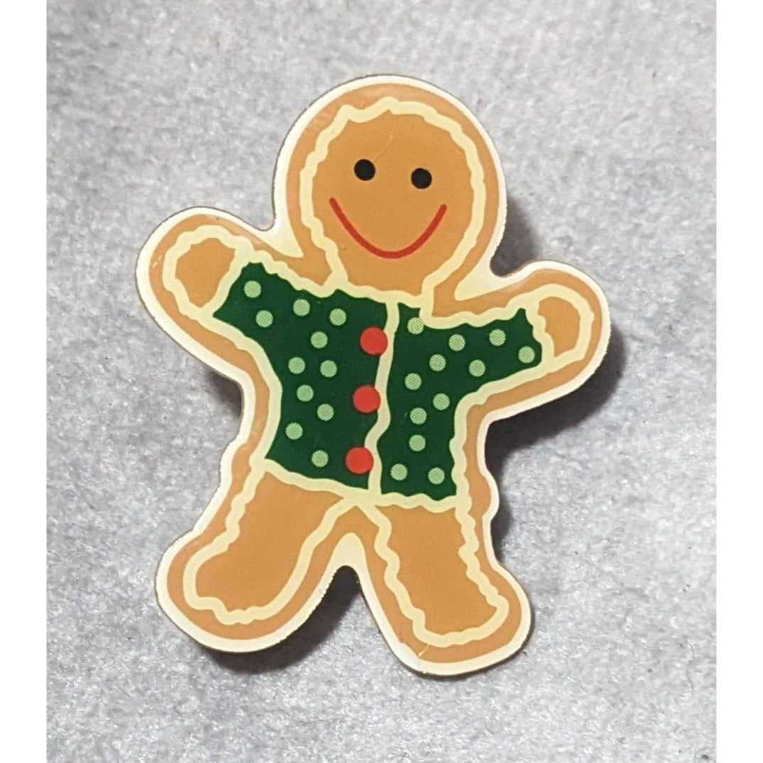 Festive Gingerbread Man Holiday Lapel Pin