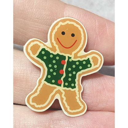 Festive Gingerbread Man Holiday Lapel Pin