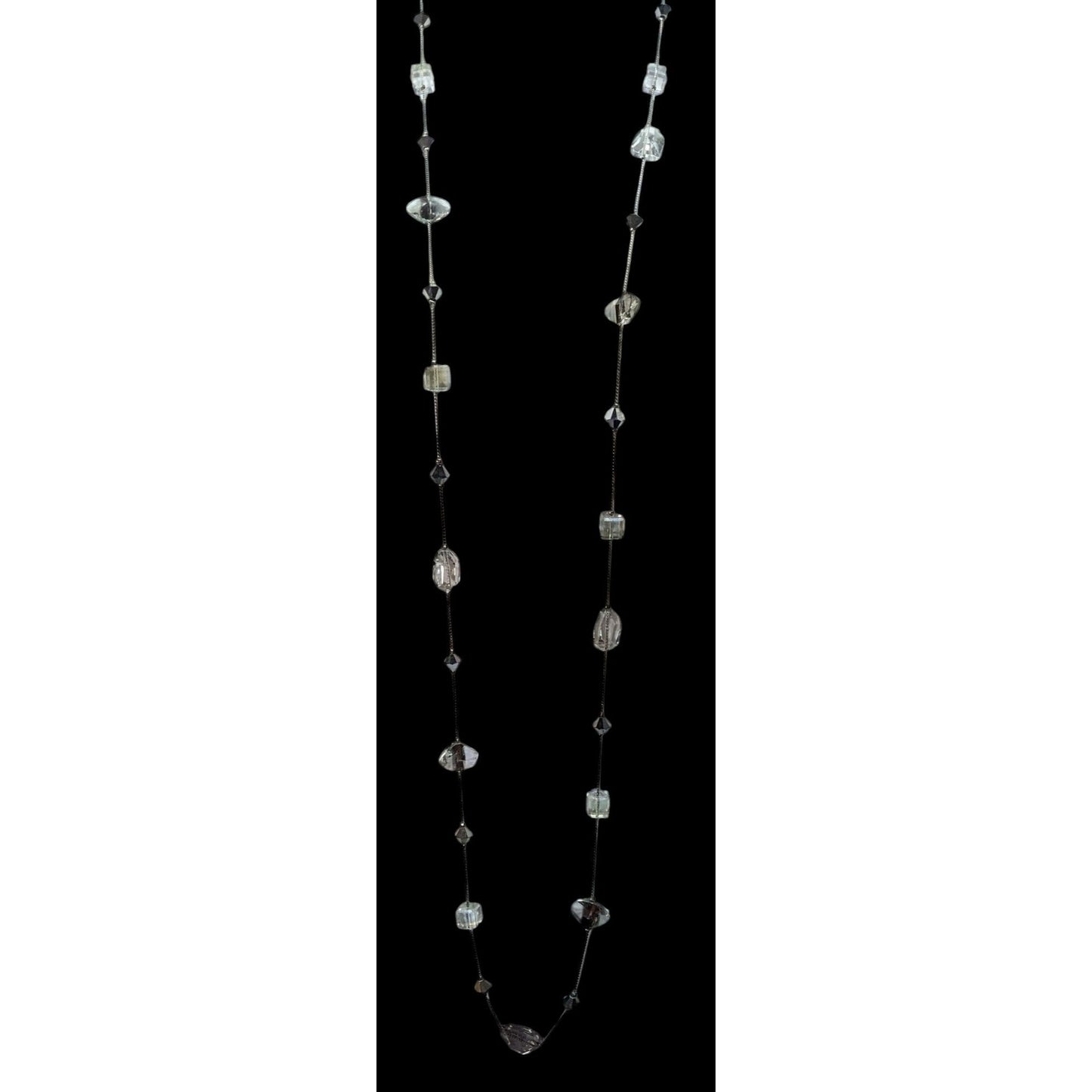 Premier Designs Sparkly Glass Cube Station Necklace