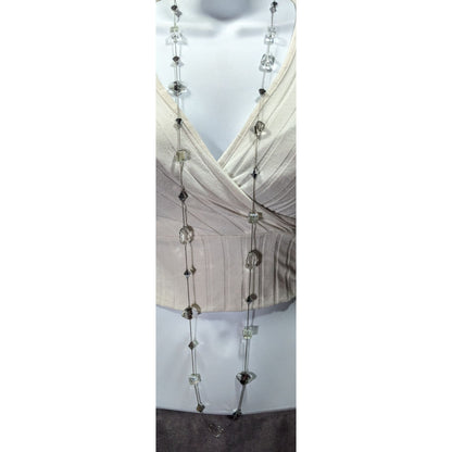 Premier Designs Sparkly Glass Cube Station Necklace