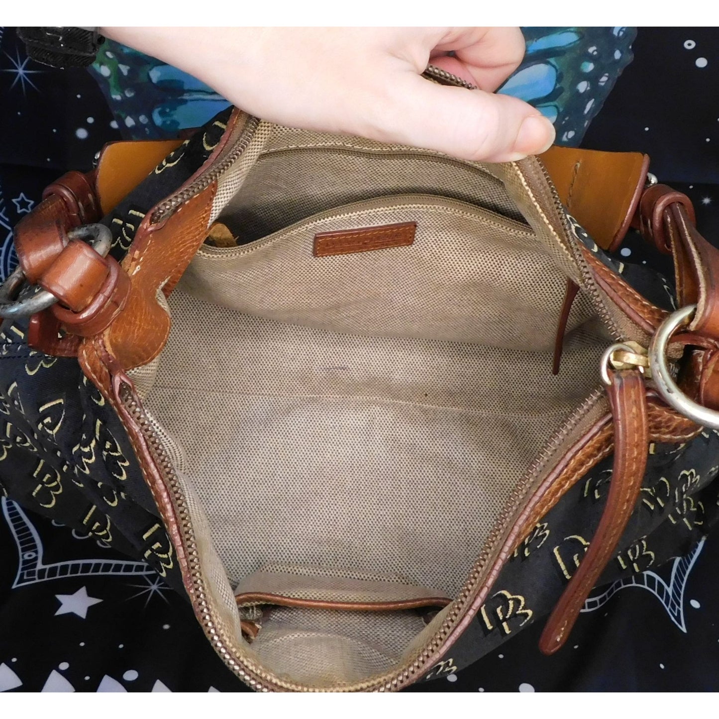 Vintage Black And Brown Dooney & Bourke Bag