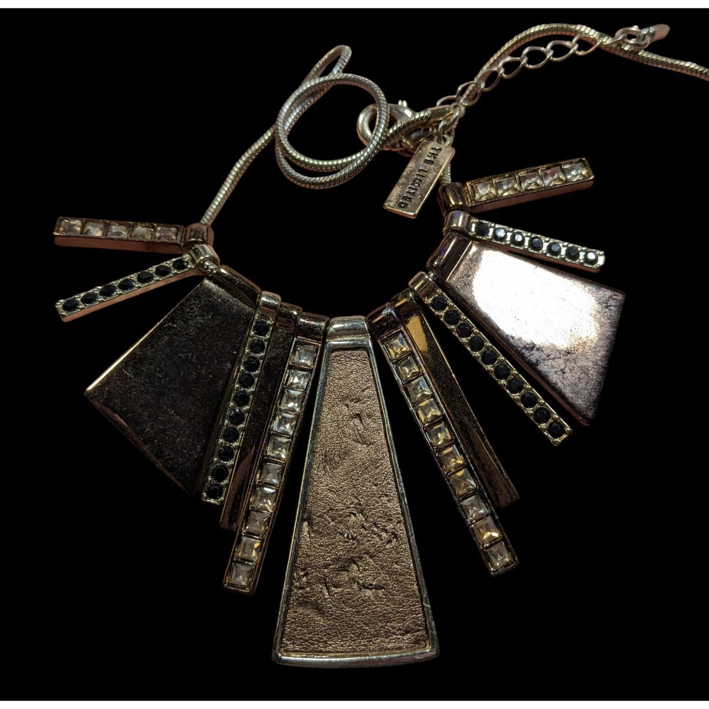 The Limited Statement Geometric Pendant Necklace With Gold-Tone Metal & Rhinestone Accents