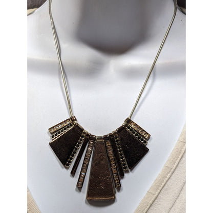 The Limited Statement Geometric Pendant Necklace With Gold-Tone Metal & Rhinestone Accents