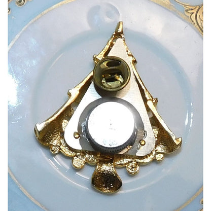Vintage Midcentury Light Up Christmas Tree Brooch