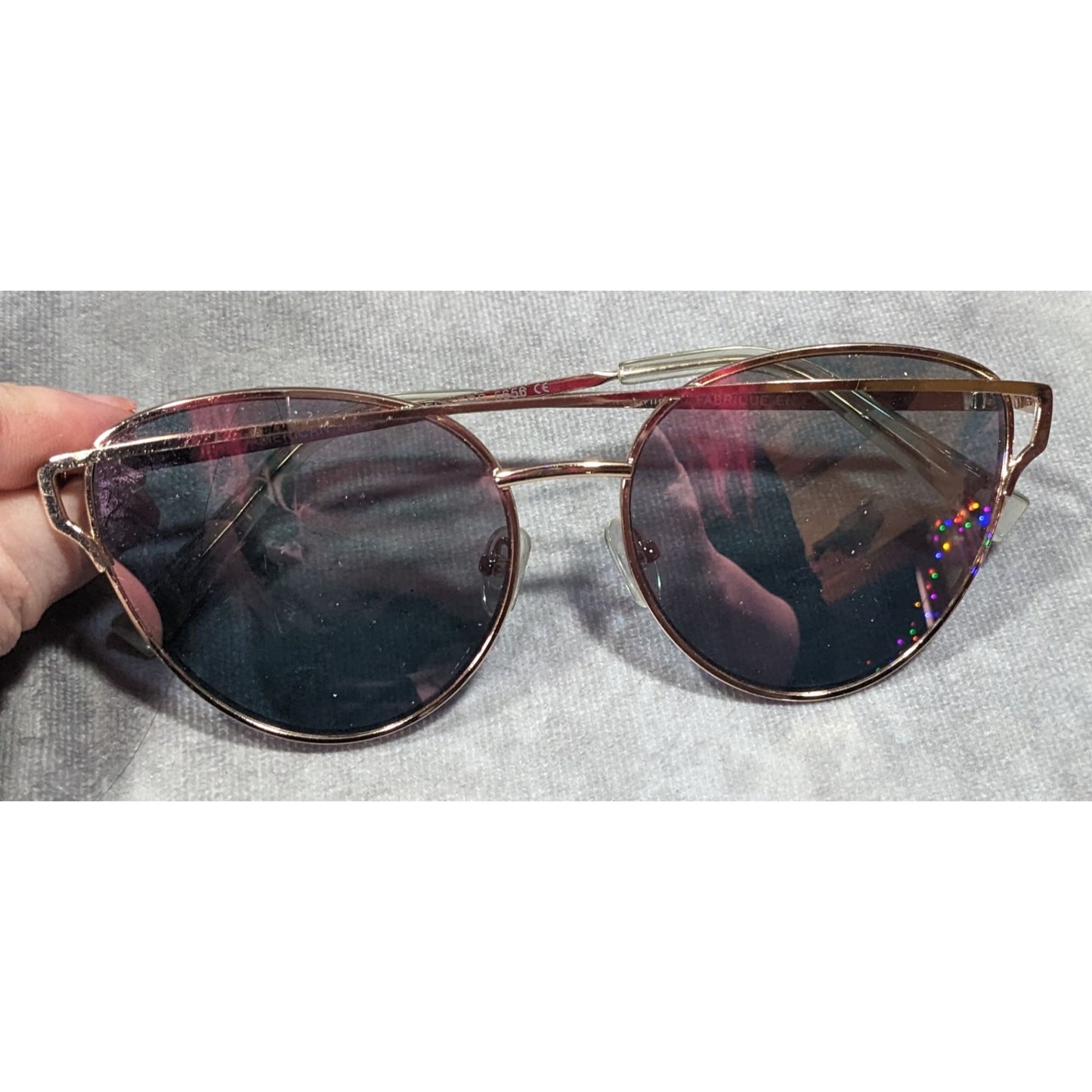 American Eagle Preppy Gold Tone Mirror Lens Aviator SUnglasses