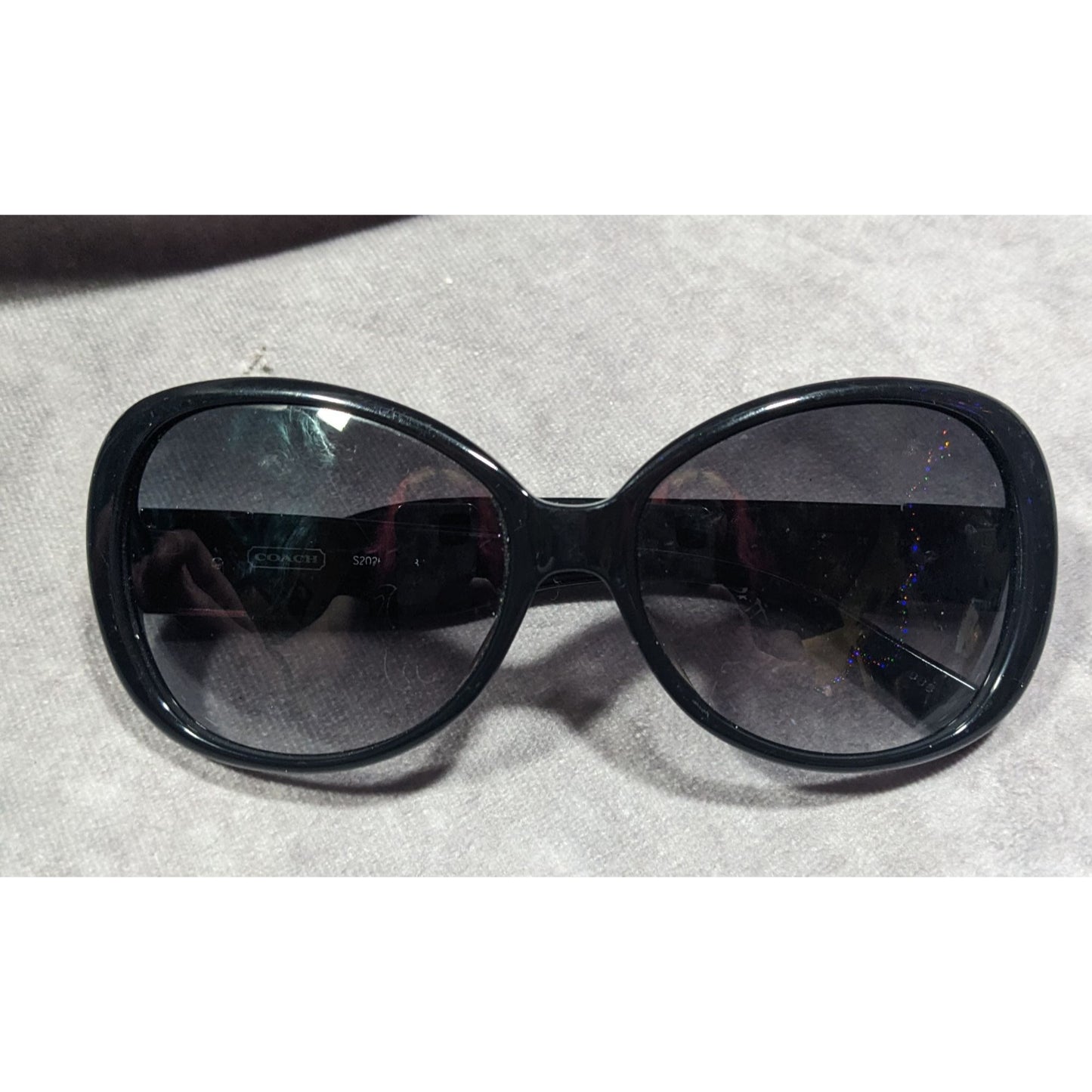 Coach S2026 Black Monogram Black Sunglasses
