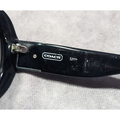 Coach S2026 Black Monogram Black Sunglasses