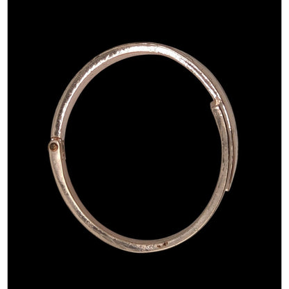 Guess Rose Gold Tone Hinged Bangle Bracelet Minimalist Modern Statement Cuff