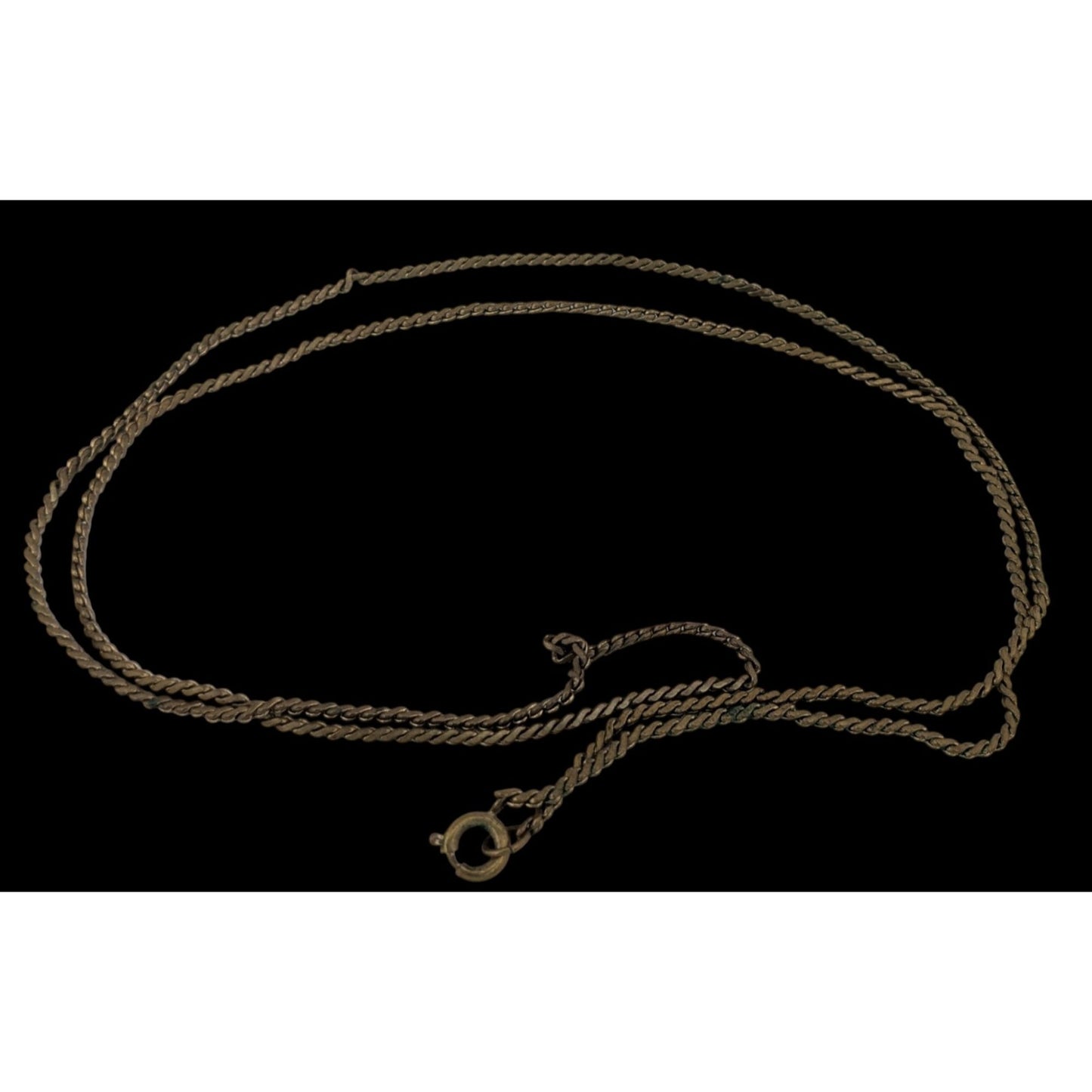Vintage Gold-Tone Serpentine Chain Necklace