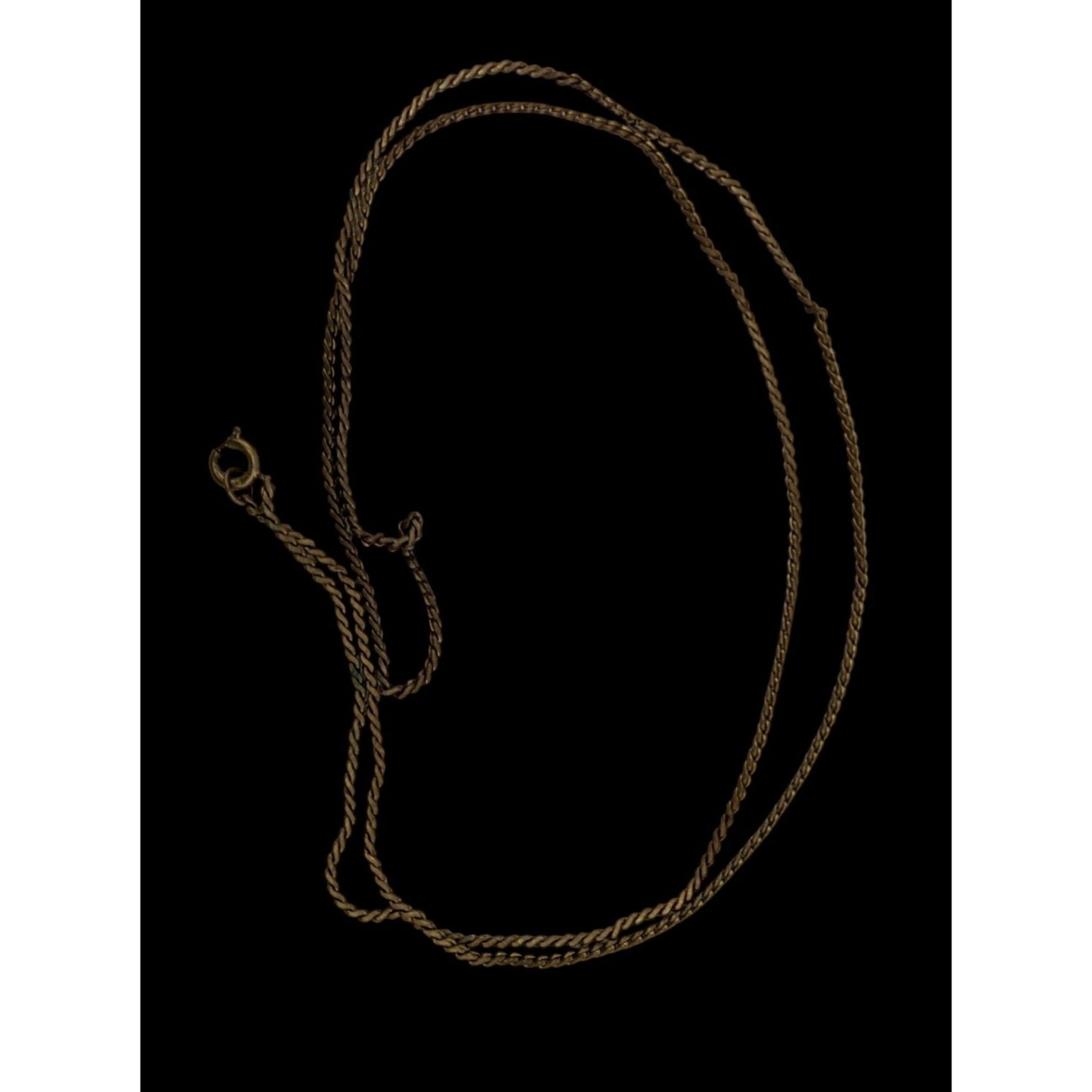 Vintage Gold-Tone Serpentine Chain Necklace