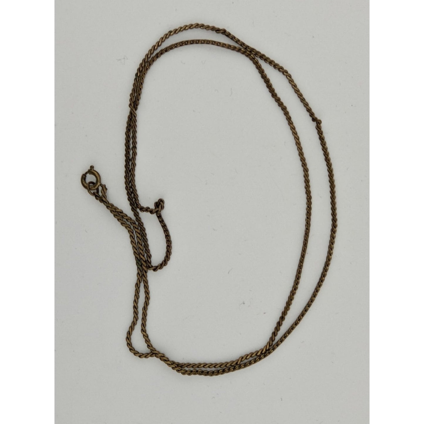 Vintage Gold-Tone Serpentine Chain Necklace