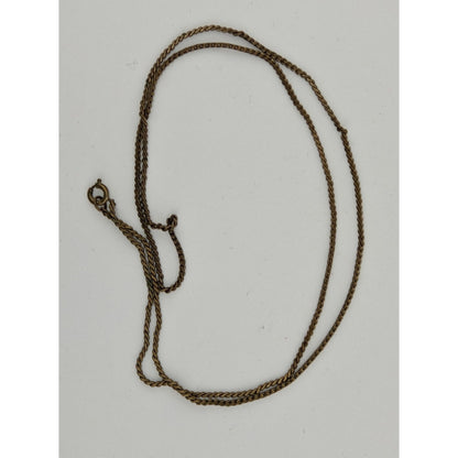 Vintage Gold-Tone Serpentine Chain Necklace