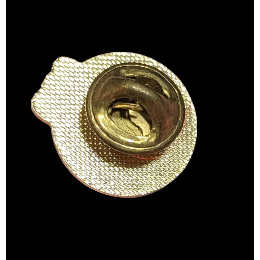 Vintage 90s Optus Lapel Pin Gold Tone With Green Accents