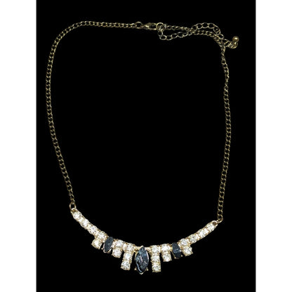 Vintage Glam Rhinestone Statement Formal Necklace
