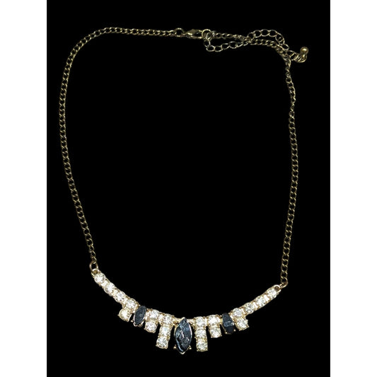 Vintage Glam Rhinestone Statement Formal Necklace