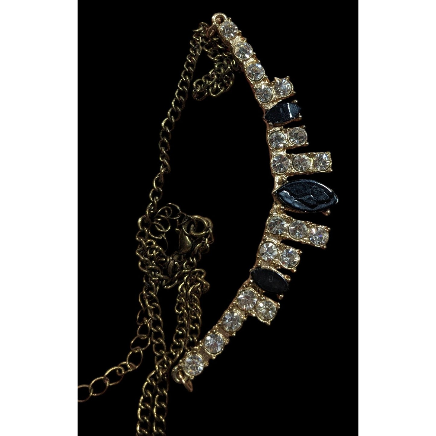 Vintage Glam Rhinestone Statement Formal Necklace