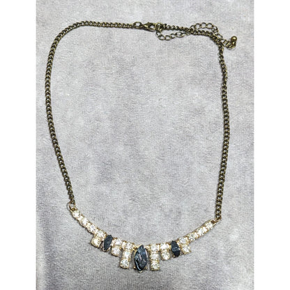 Vintage Glam Rhinestone Statement Formal Necklace