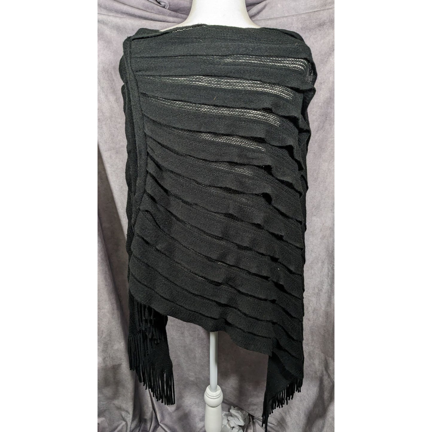 Gena Accessories Gothic Layered Knit Poncho