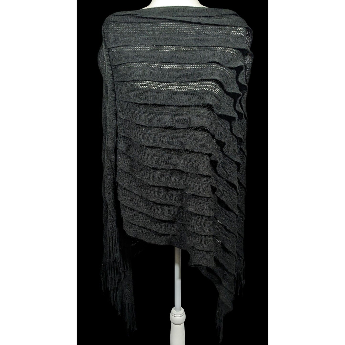 Gena Accessories Gothic Layered Knit Poncho