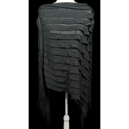 Gena Accessories Gothic Layered Knit Poncho