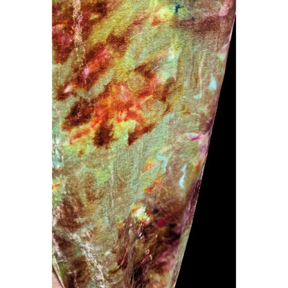 Vintage Bohemian Retro Hippie Velvet Tie-Dye Scarf With Fringe