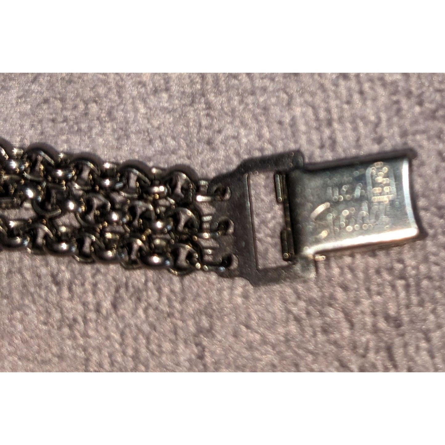 Vintage Classic Speidel USA S.A.C. Monogram ID Chain Bracelet Silver Tone