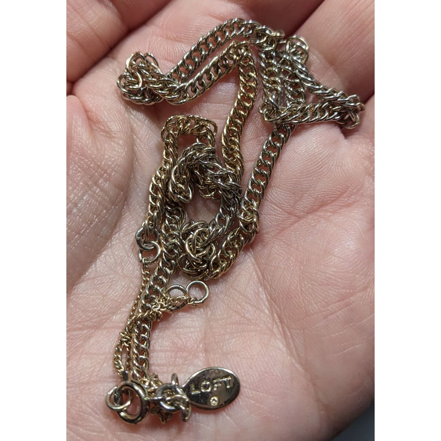 Loft Preppy Elegant Gold Tone Chain Necklace