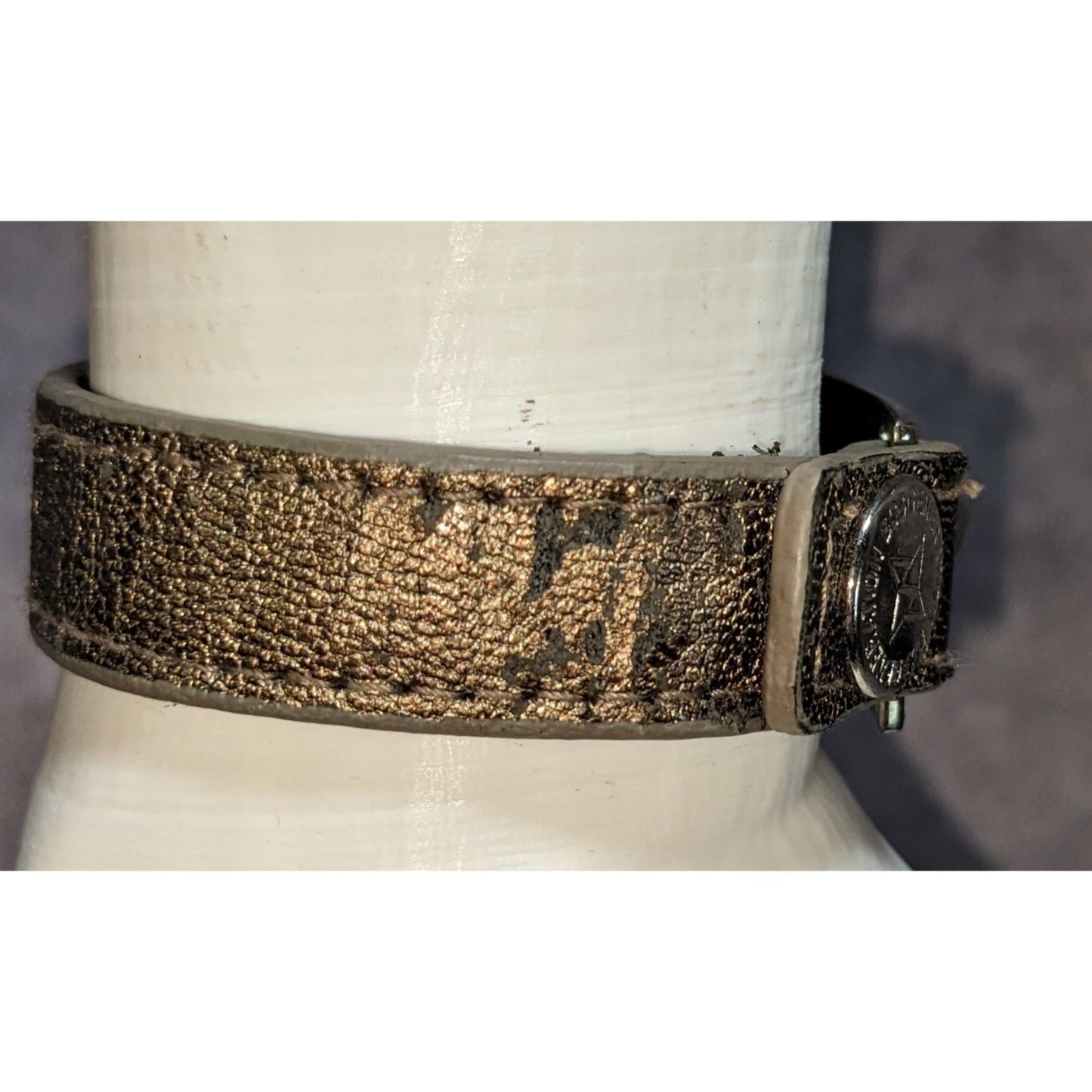 Edgy BCBGeneration Metallic Stud Leather Statement Bracelet Industrial Glam