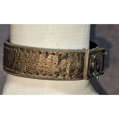 Edgy BCBGeneration Metallic Stud Leather Statement Bracelet Industrial Glam