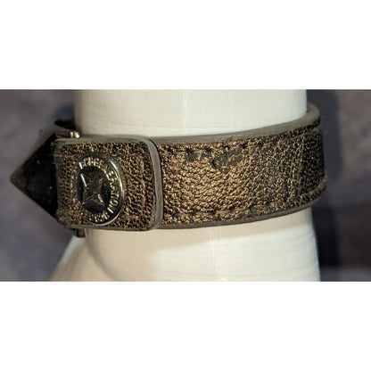 Edgy BCBGeneration Metallic Stud Leather Statement Bracelet Industrial Glam