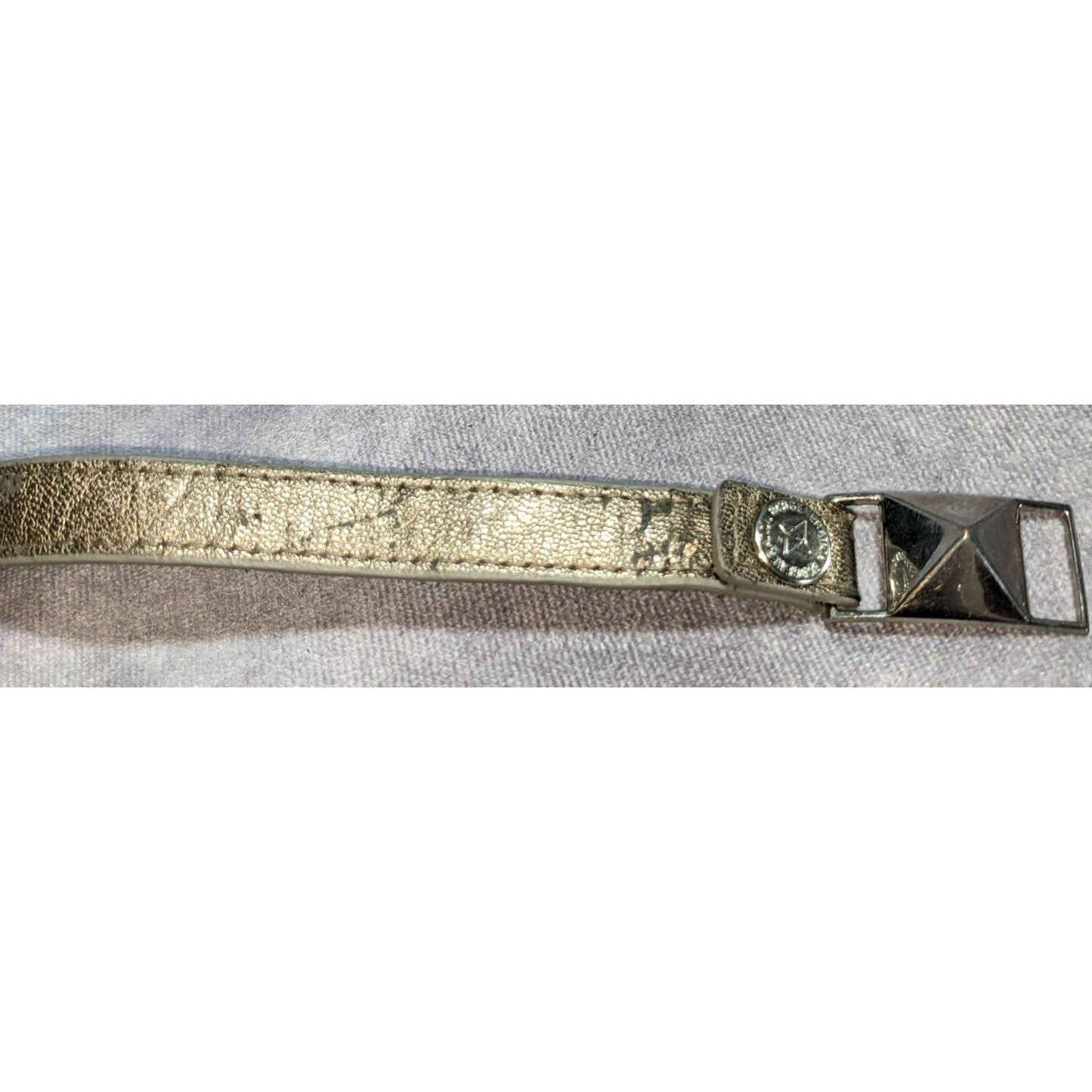 Edgy BCBGeneration Metallic Stud Leather Statement Bracelet Industrial Glam