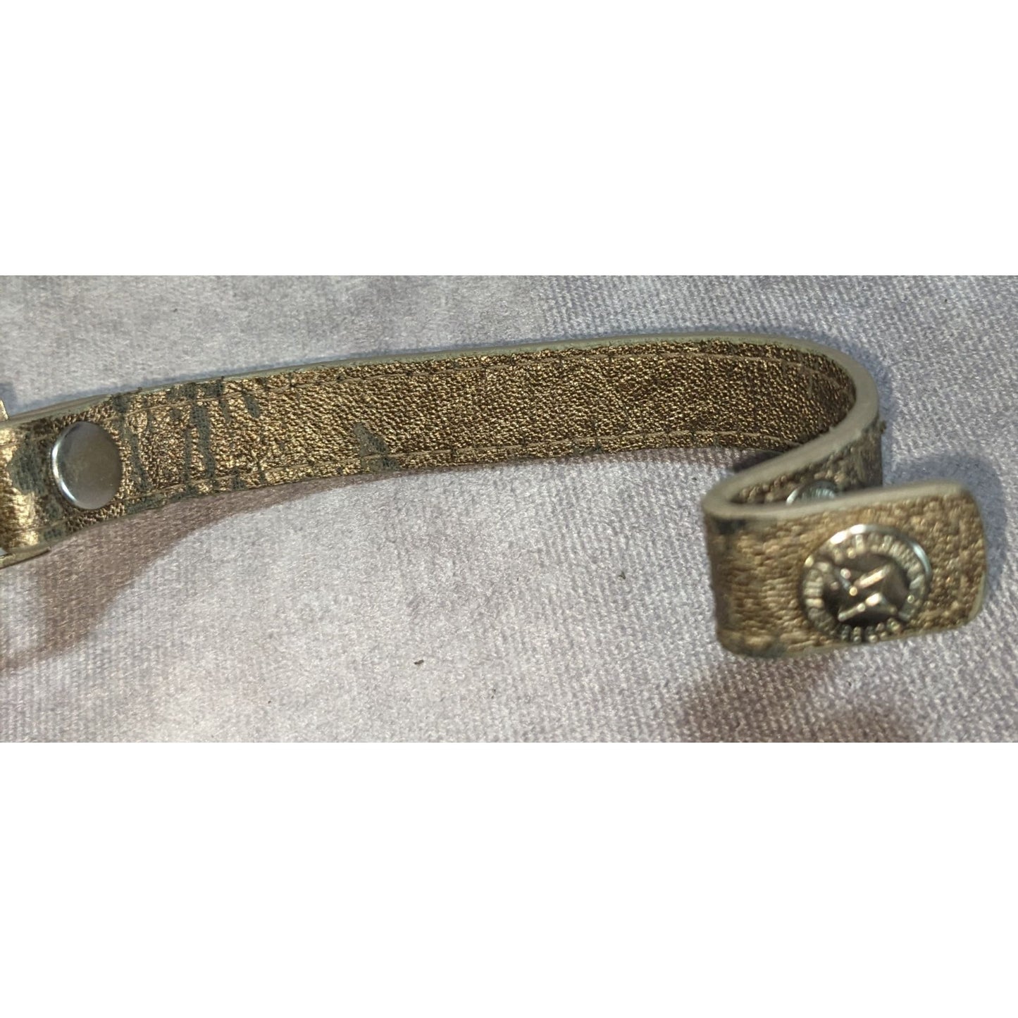 Edgy BCBGeneration Metallic Stud Leather Statement Bracelet Industrial Glam